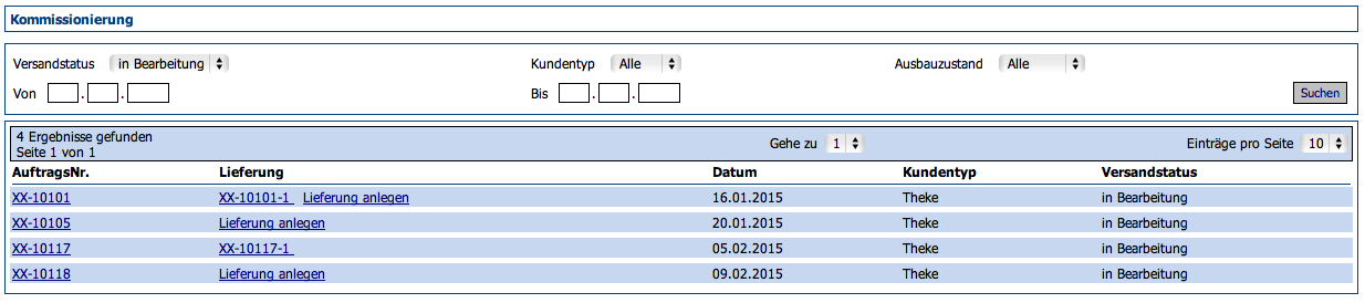 Kommissionierung Übersicht